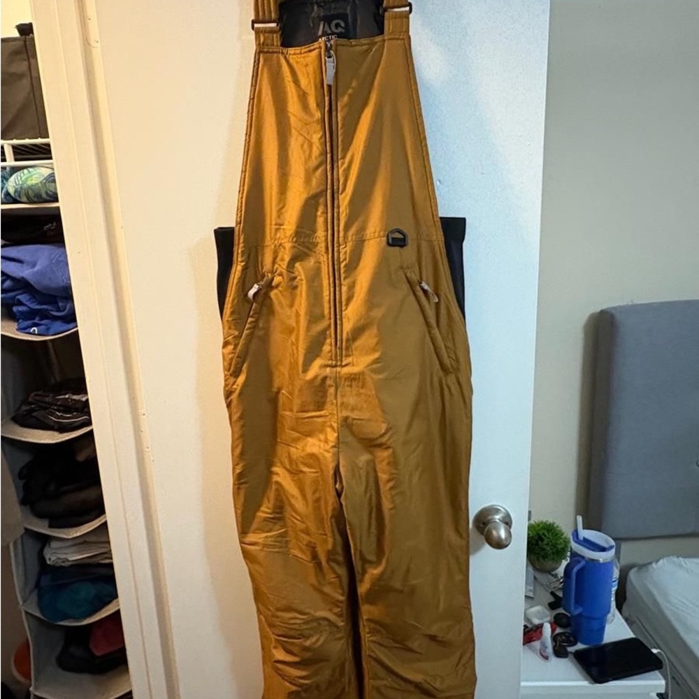 (SOLD) Gold Snow Bib Overalls